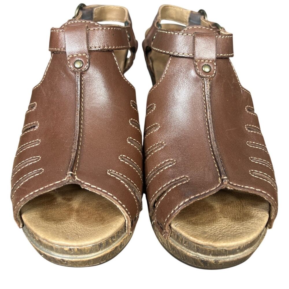 Dansko Randy Women’s Brown Leather Strappy Clog Sandals Size 38 US 7.5/8 - Picture 7 of 11